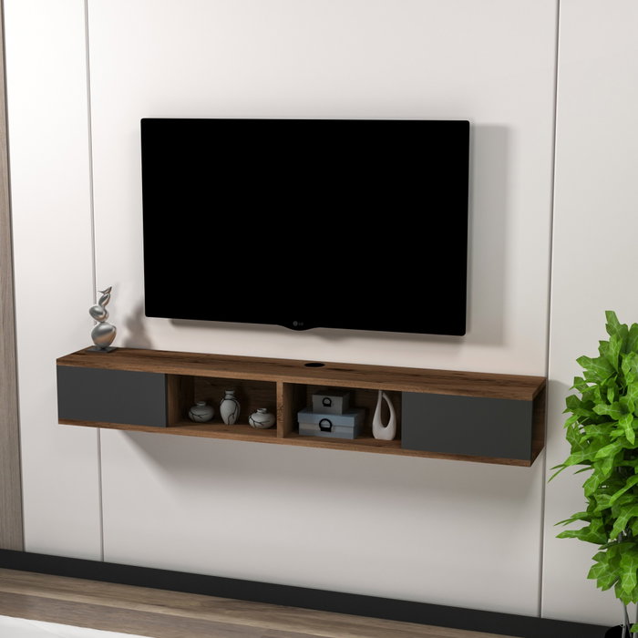 Hanah Home Mayer Soporte de TV Nogal claro y Antracita